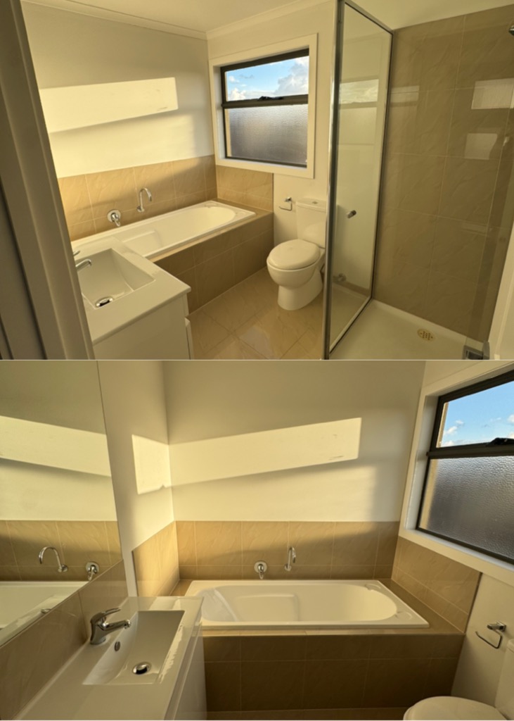 Move Out Bathroom — before and after