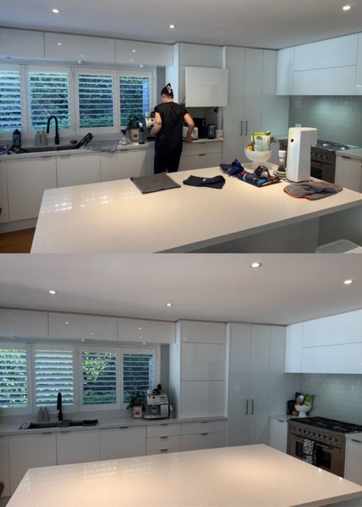 Kitchen Deep Clean — before and after